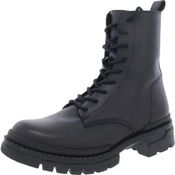 Steve Madden Women's Jamisyn Combat Boot 8 Black Leather