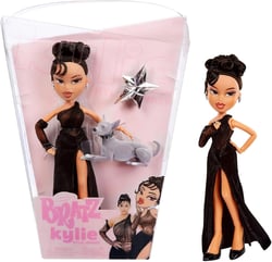 Bratz x Kylie Jenner Night Fashion Doll with Evening Gown, Pet Dog, and Poster