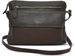 Genuine Leather Crossbody Bag for Women – Medium Size Leathure Purse, Stylish and Durable Handbags for Women Soft Chocolate Soft Leather Crossbody