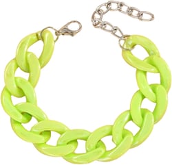 Colorful Summer Chunky Link Neon Bracelets Trendy Minimalist Macaron Candy Color Resin Link Bracelet Thick Acrylic Paperclip Chain Bracelet for Women Summer Beach Jewelry Green