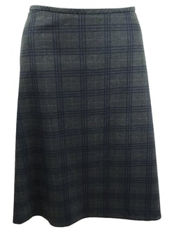 Calvin Klein Women's Plaid A-Line Skirt (6, Navy Multi)
