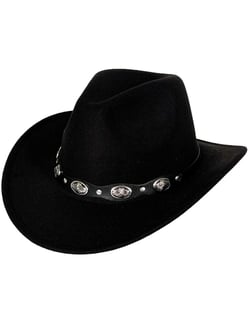 Ginsiom Women Men Cowboy Cowgirl Hats Felt Wide Brim Western Hat with Belt Buckle