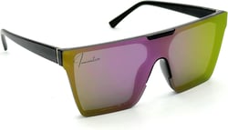 NEW Square Retro Sunglasses Men Women Oversized Flat Top Mirrored UV400 Fashion Black/Purple