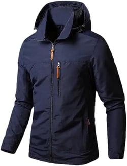 Men's Tactical Jacket Waterproof Lightweight Mountain Sport Jacket Casual Zip Up Hoodie Outdoor Windbreaker Outwear 5X-Large Blue