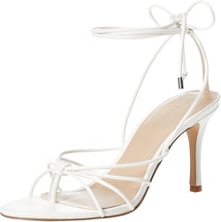 The Drop Women's Archie Lace-up Strappy Heeled Sandal Open Toe Heels 6.5 White