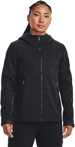 Under Armour womens Tactical Soft Shell Full Zip Jacket (001) Black / / Black Large
