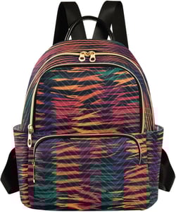ALAZA Colorful Camouflage Women Backpack Purse Ladies Fashion Shoulder Bag Daypack Travel Bag 7.5L Multicolor12 Small