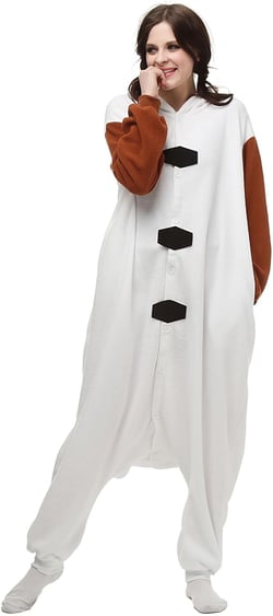 Olaf Onesie Costume for Women Men Unisex Adult Halloween Christmas Party Pajamas