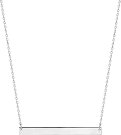18K Gold Plated Dainty Necklace for Women Layered Handmade Women's Necklace/Simple Chain Tiny Pendant for Birthday Gift Adjustable Chain Choker Bar Silver Color
