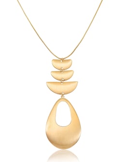 Time and Tru Womens 34" Long Adjustable Gold Pendant Necklace