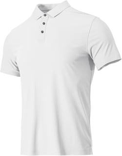 Mens Polo T-Shirts Casual Collared Shirt Moisture Wicking Cool Golf Shirts for Men X-Large White