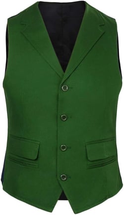 Adult Mens Knight Clown Costume Shirt Vest Tie Outfit Suit Set Fancy Dress Up. Large Vest