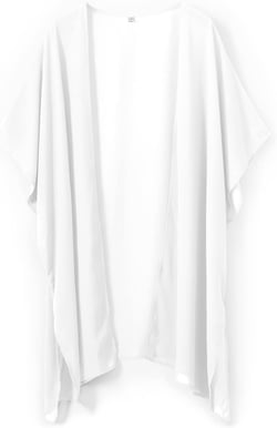 Womens 2024 Summer Beach Kimono Swimwear Cover Ups Swimsuit Bathing Suit Sheer Chiffon Cardigan Tops White Large