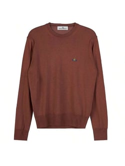 Vivienne Westwood Men's ORB Embroidered Logo Wool Knit Top Akron