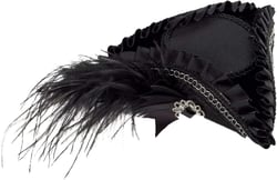 Forum Novelties Black Mini Pirate Tricorne Hat