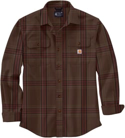 Carhartt Men's 105947 Loose Fit Heavyweight Flannel Long-Sleeve Plaid Shirt - Medium Regular - Chestnut