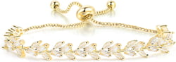 Adjustable Tennis Bracelet for Women Wedding Bracelets Slider Cubic Zirconia Bracelet Fashion Jewelry Gifts for Female | Silver/Yellow Gold/Rose Gold Plated