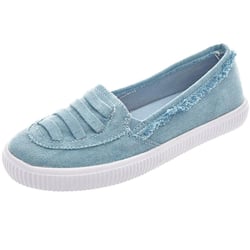 Comfortview Women's (Wide Widths Available) The Analia Slip-On Sneaker - 9 1/2 W, Light Denim