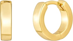 CAITLYNMINIMALIST Editors Huggie Classic Chunky Gold Mini Small Medium Hoop Earrings for Women Sterling Silver ∙ 18K Plated Gold Jewelry Gift for Women Meg Huggies Yellow Gold