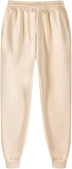 Hatop Unisex Jogger Sweatpants Athletic Sport Fitness Running Pants Workout Training Track Solid Color Pants X-Large Beige