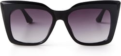 GIFIORE Oversized Cat Eye Sunglasses For Women Vintage Fashion Nude Cateye Sun Glasses Black Frame Fade Lens