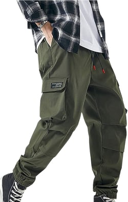 XYXIONGMAO Men's Tactical Hip Hop Sweatpants Black Techwear Streetwear Hip Hop Joggers Green Overalls Cargo Pants for Men Small Black