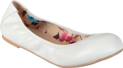 Women's Journee Collection Lindy2 Ballet Flat White Faux Leather 7 M