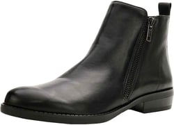 David Tate Womens Cubana Leather Flat Ankle Boots 11 Black