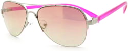Women's Small Size Aviator Sunglasses Petite Half Rim Aviators Fuchsia