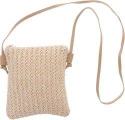 Diagonal Straw Bag Small Black Crossbody Purse Woven Purses for Women Black Purse for Women Shoulder 75X20X2CM Beige