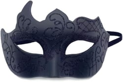 Men Masquerade Mask Venetian Mask Greek Roman Mask Mardi Gras Mask Masquerade Mask for Men (Black)