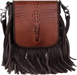 Montana West Fringe Purse Small Crossbody Bags for Women Western Purses Vintage Leather Cross Body Purses Women's Crossbody Handbags Brown Western-RLC-L160CF