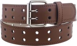 Unisex Faux Leather Two-Hole Belt - 35 Colors, Up to 7XL Available (BN9041) Brown XXXX-Large