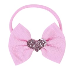 Love Heart Bow Headband for Baby Girls Valentine's Day Hair Band TSFD23 (Pink)