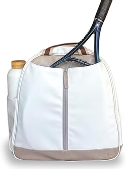Tennis BackPack for Women, Tennis Bags Women, Padel Bag Women, Stylish Women Tennis BackPack, Women Tennis Bag 2 Rackets, Girls Padel Backpack, Lightweight Tennis & Padel Bags White