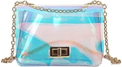 Mini Iridescent Purse for Prom Party Holographic Purses Shoulder Bag Handbags for Women