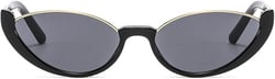 willochra Small Frames Cat Eye Sunglasses Women Rivet Vintage Shades Sun Glasses Female Fashion Eyeglasses Retro Eyewear F27 Black