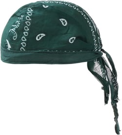 Men Skull Caps Sweat Wicking Doo Rag Cooling Dew Rag Helmet Liner Motorcycle Head Wrap Bandana Turban Headwear for Women (Dark Green)