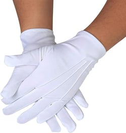 Parade Honor Guard Finger White Mittens Hands Protector Formal Gloves 1 White