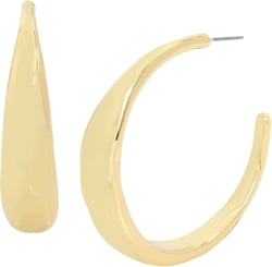 Robert Lee Morris Soho Womens Sculpted Stud Earrings One Size Gold Hoop