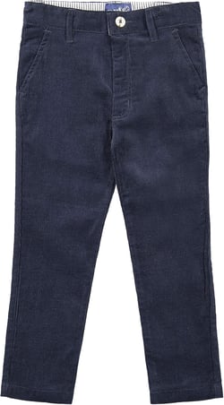 Buyless Fashion Boys Pants Flat Front Slim Fit Casual Corduroy Solid Color 16 Slim Navy