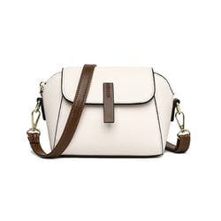 Christmas Saving Clearance! UHUYA Light Luxury Soft Leather Trendy and Versatile Crossbody Bag, Women Casual Shoulder Bag, Women Crossbody Bag, White