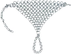 WAIZ Silver Chain Maille Bracelet Chainmail Handflower Aluminium Jewellery For Women