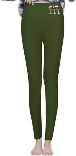 Fleece Lined Leggings Women Plus Size Thermal Sherpa Winter Pants Fashion Printed Jogging Thick Petite Sweatpants X-Large Ag