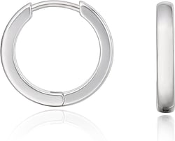 Limerencia G23 Pure Titanium Hypoallergenic Huggie Hoop Earrings for Women Sensitive Ears 8 Millimeters Silver