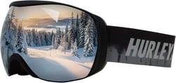 Hurley Adults' Ski Goggles - UV Protection Spherical Lens OTG Snow Goggles - Anti-Fog Snowboard Goggles for Men and Women