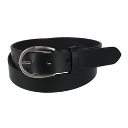 CTM Women's Adjustable Smooth Leather Dress Belt, 36, Black