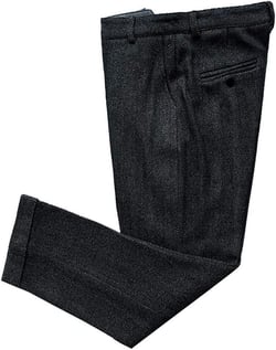 Jiaoyunshi Tweed Trousers Men Casual Pants Wool Suit Pants Dress Pants Formal Pants for Men 30 Black