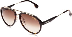 Carrera Sunglasses (Safilo Group) Men's CA132/S Pilot Sunglasses, Havana Gold/Brown Gradient, 57 mm