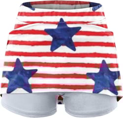 Skorts for Woman Skirts Independence Day Women Golf Tennis Skorts Skirts Stars Print 2-in-1 Double Layer Shorts Active Athletic Sports Skort Skirts Skirts for Women Trendy Summer Blue Small
